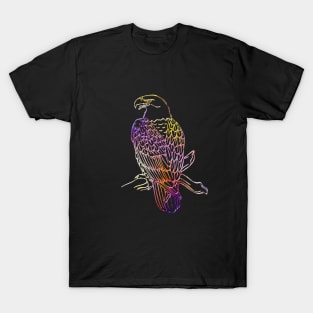 Eagle Bird Animal Wildlife Forest Nature Chrome Graphic T-Shirt